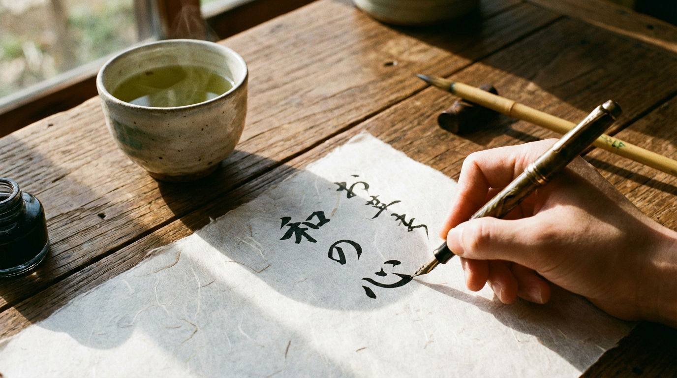 Handwritten letter close up